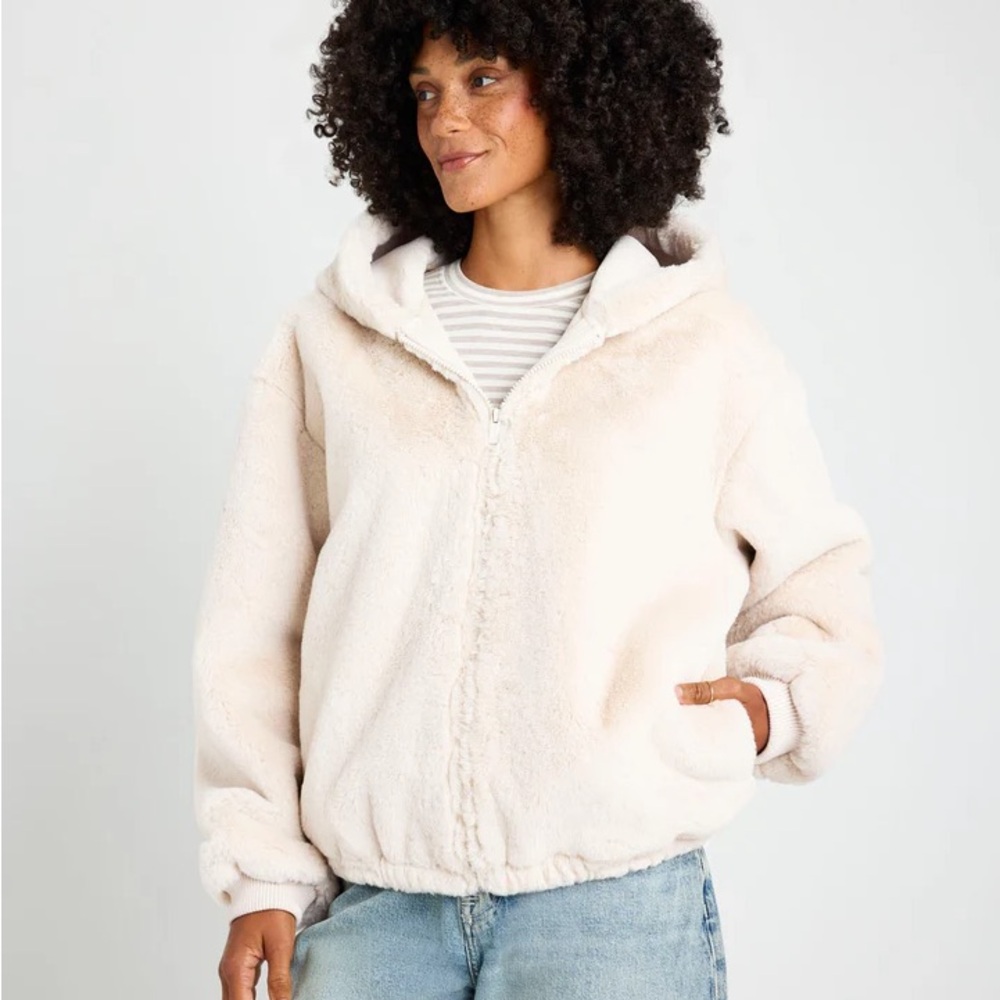 Splendid Cream Teddy Jacket